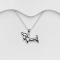 925 Sterling Silver Handcrafted Dachshund Pendant & Chain