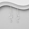 925 Sterling Silver Small Twist Drop/Hook Earrings
