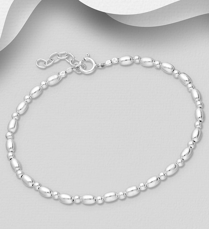 925 Sterling Silver Ball and Bead Bracelet