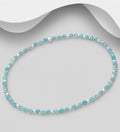 925 Sterling Silver Bracelet, Beaded with Amazonite