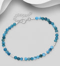 925 Sterling Silver Gemstone Beaded Bracelet