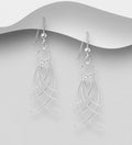 925 Sterling Silver Multi-Wire Arc Drop Earrings
