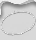 925 Sterling Silver Elastic 2mm Ball Beads Bracelet