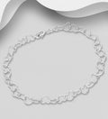925 Sterling Silver Open Heart Link Bracelet | 17.8cm - Wear Your Heart on Your Wris