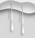 Hand Crafted 925 Sterling Silver Modern Sleek Drop/Hook Earrings