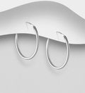 925 Sterling Silver Hoop/Sleepers Earrings - 18mm