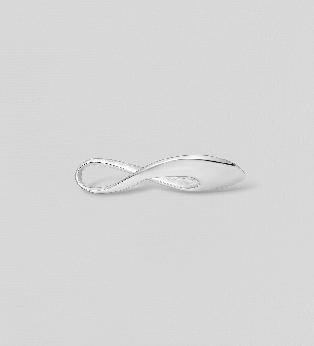 925 Sterling Silver Elegant Matte Pendant & Chain
