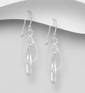 925 Sterling Silver Pear-Shaped Hook Drop Earrings