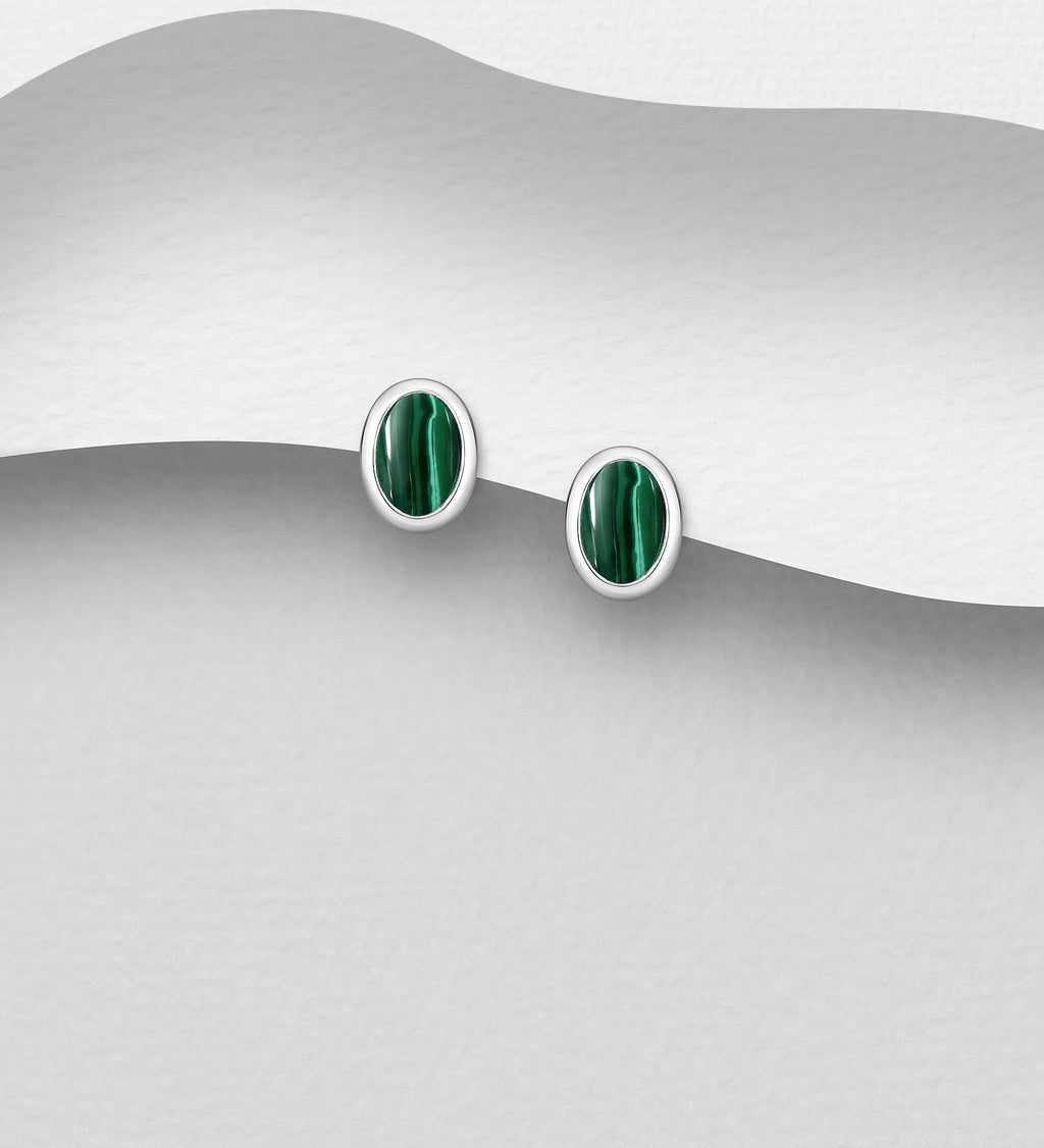 925 Sterling Silver Resin Stud Earrings — Available in 3 Colours
