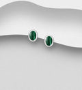 925 Sterling Silver Resin Stud Earrings — Available in 3 Colours