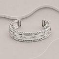 925 Sterling Silver Solid Hermès-Style Cuff Bangle — Exclusive Design