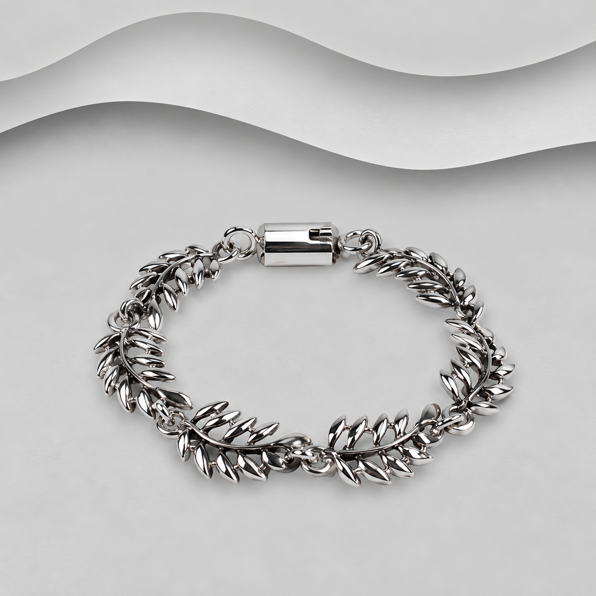 Oxidised 925 Sterling Silver Handcrafted Leaf Bracelet