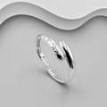 Hand Crafted 925 Sterling Silver Polished/ Hammered Bangle, Inspired by Top Designers