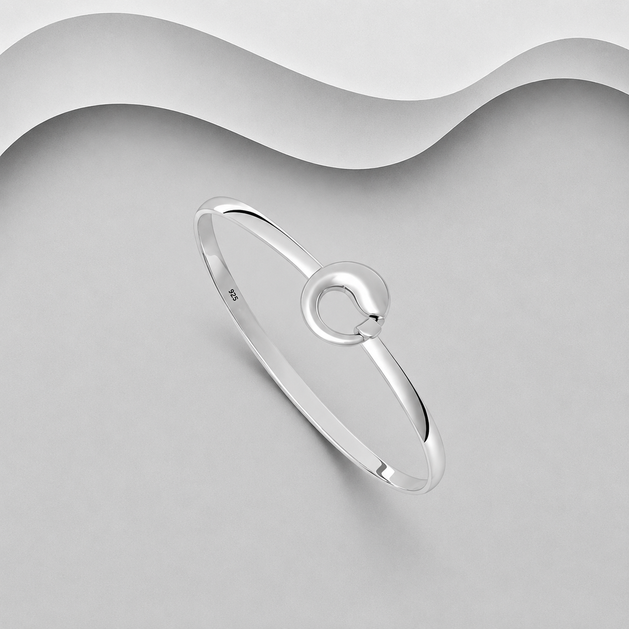 925 Sterling Silver Hand Crafted Easy to Ware Designer Inspired Bangle That Opens