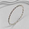 Solid Hand Crafted  925 Sterling Silver Rope Twist Bangle - A Bangle Designed To Be Noticed.