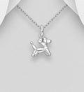 Adorable Balloon Dog Pendant & Chain Made of 925 Sterling Silver