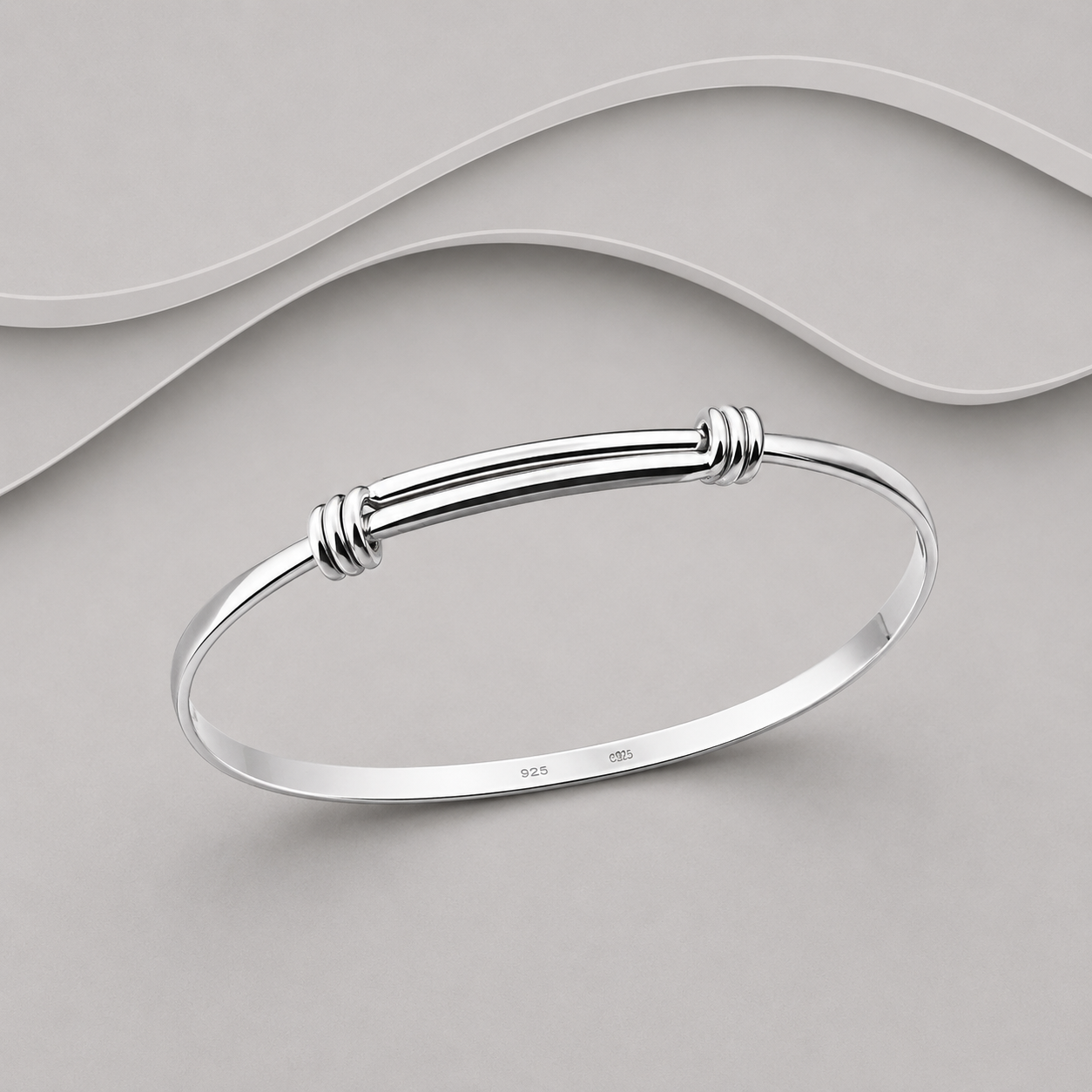 Stunning Solid 925 Sterling Silver Handcrafted Expanding Bangles  Elegant Versatility in Three Size