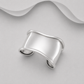 925 Solid Sterling Silver Handcrafted Tiffany-Inspired Cuff Bangle — Exclusive Design