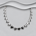 925 Sterling Silver Designer Heart Necklace - 18"