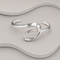 Artisan Twist Sterling Silver Bangle — Handcrafted Exclusive