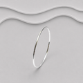 Plain Solid 925 Sterling Silver Round Bangle 5mm — Stackable Elegance