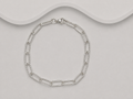 Textured Paperclip Chain Bracelet | 925 Sterling Silver - Effortless Elegance, Link by Link