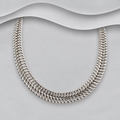 Solid Hand Crafted 925 Sterling Silver Weave Type Design Necklace