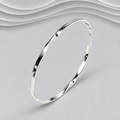 925 Sterling Silver Handcrafted Four-Twist Solid Bangle