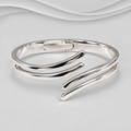 Hand Crafted Bangle: 925 Solid Sterling Silver Hinged Bangle. An Exclusive Design