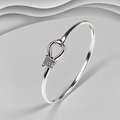 Solid 925 Sterling Silver Wrapped Loop Bangle: Distinctive by Design