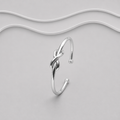 Solid 925 Sterling Silver Infinity Love Knot Cuff Bangle – Exclusive Design