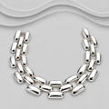 Classic Elegance Cartier Panther Style Link 925 Sterling Silver Bracelet