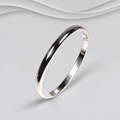 Handmade Oval Bangle: 925 Solid Sterling Silver with Concealed Clasp. Exclusive