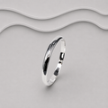 Plain Solid 925 Sterling Silver Oval Shaped Polished Round Bangle.
