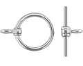 925 Sterling Silver Bar & Link Bracelet with Toggle Clasp - Simple & Elegant