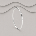 Sterling Silver Round Slave Bangle | 3mm | 70mm Diameter
