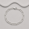 Textured Paperclip Chain Bracelet | 925 Sterling Silver - Effortless Elegance, Link by Link