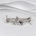 925 Sterling Silver Horse Head & Riding Crop Brooch/Stock Pin