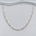 Handcrafted Solid 925 Sterling Silver Oblong Link Necklace