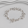 Solid 925 Sterling Silver • Hand Crafted • Horse Bit Design • Statement Piece • Highly Polished Finish • Toggle And Bar Fastening