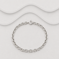 925 Sterling Silver Plain Oval Link Bracelet