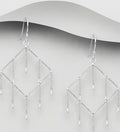 Elegant and effortlessly eyecatching, these 925 sterling silver dangle earrings bring a refine