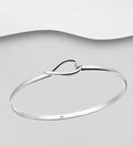 Elegant Designer  Bangle That Opens - Made of 925 Solid Sterling Silver - Available in Two Sizes