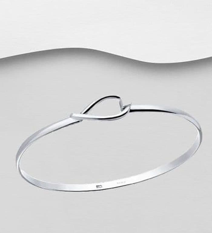 Elegant Designer  Bangle That Opens - Made of 925 Solid Sterling Silver - Available in Two Sizes