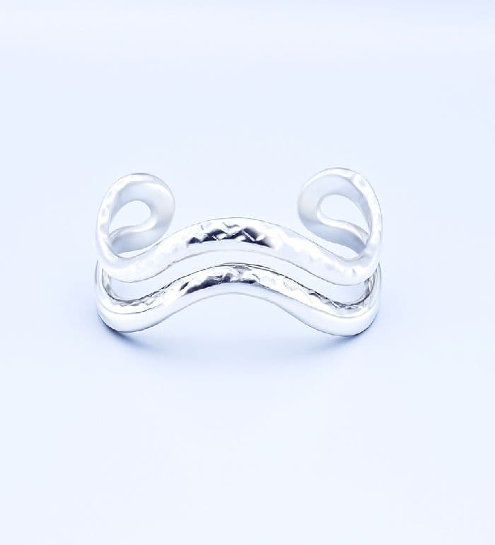 Elevate your style with this exclusive, hand-crafted cuff made from genuine 925 sterling silver.