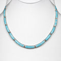 925 Sterling Silver Necklace Decorated With Turquoise Resin – Exclusive