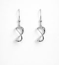 Exclusive 925 Sterling Silver Handmade Twisted Polished Drop/Hook Earrings