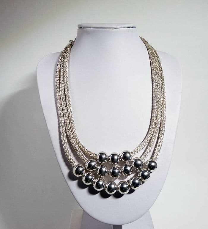Exclusive Designer-Inspired 925 Sterling Silver Necklace with a Unique Design.