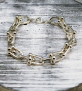 Exquisite 925 Sterling Silver Designer Inspired Bracelet,  Crafted  For a Solid Luxurious Piece