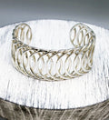 Exquisite 925 Sterling Silver Handmade Woven Cuff Bangle - Exclusive